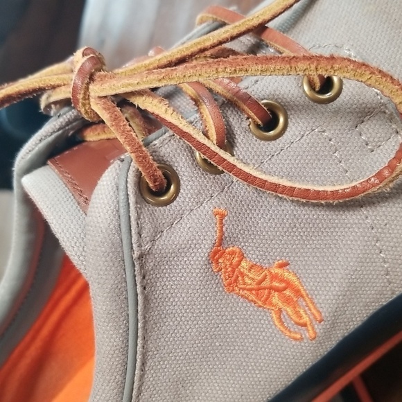 POLO RALPH LAUREN CANVAS SNEAKERS FAXON LOW SIZE 9D - Picture 2 of 7